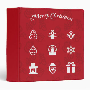 Merry Christmas Popular Icons set Binder