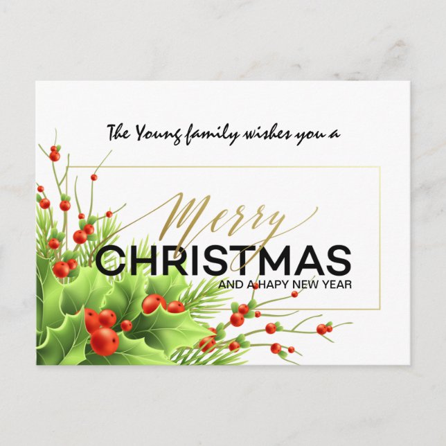 Merry Christmas Post Card (Front)