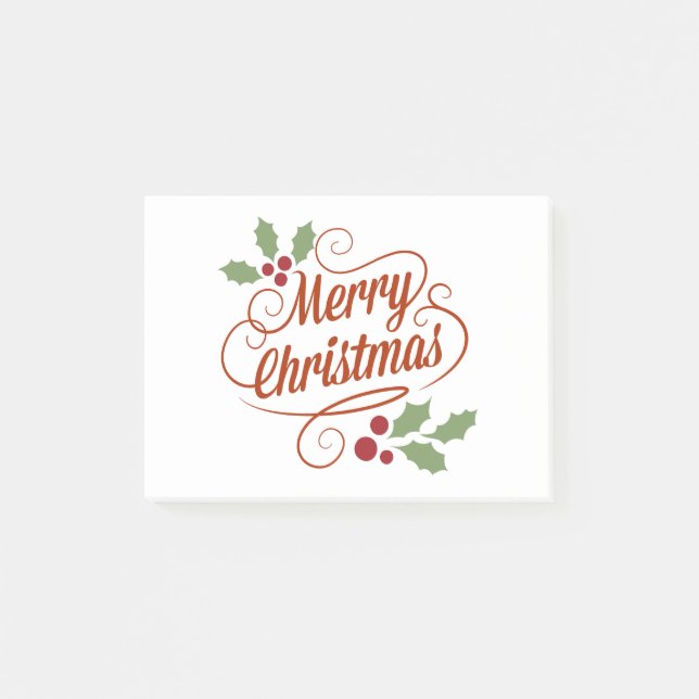 Merry Christmas Post-it Notes (Front)