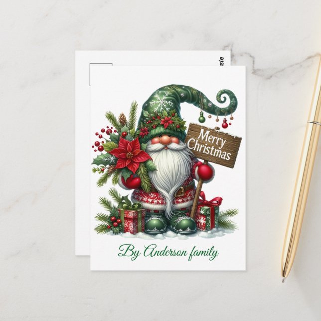 Merry Christmas Postcard (Front/Back In Situ)