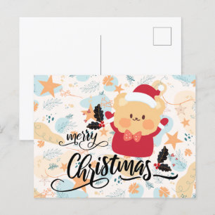 merry christmas postcard