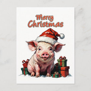 merry christmas postcard