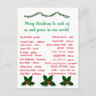 MERRY CHRISTMAS POSTCARD