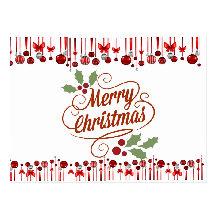 merry Christmas Postcard | Zazzle.com