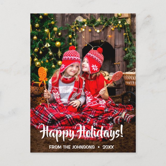 Merry Christmas postcard Happy holidays postcard (Front)