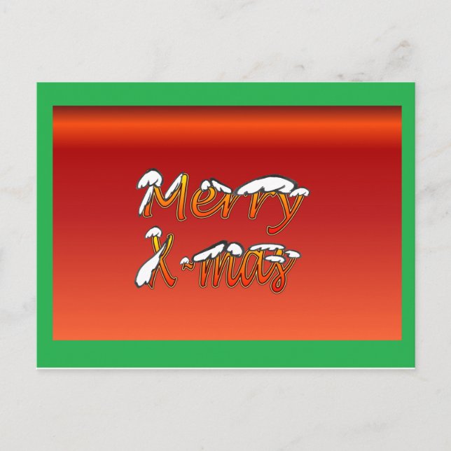 Merry Christmas Postcard Red (Front)