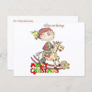 Merry Christmas Postcards Elf 