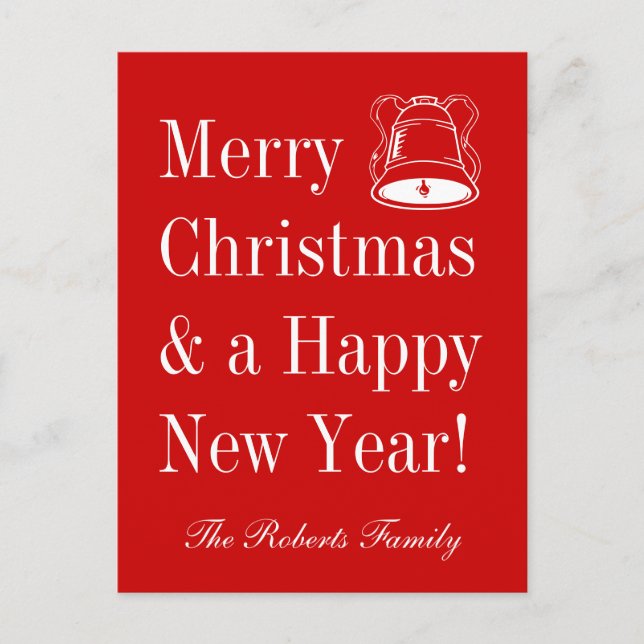 Merry Christmas postcards | personalized greetings (Front)