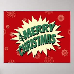 Merry Christmas Posters &amp; Prints | Zazzle