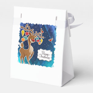 Merry Christmas Prancing Reindeer Favor Boxes