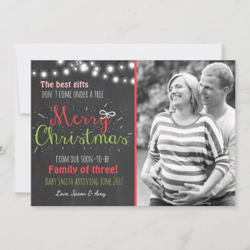 Merry Christmas pregnancy chalkboard announcement