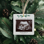 Merry Christmas Pregnancy Ultrasound Photo Grandma Ceramic Ornament<br><div class="desc">It's always a good time to share this exciting news with your nearest and dearest. Perfect Christmas gift idea for the grandma to be with ultrasound photo. Customize this unique announcement display, add your details and let everyone know about this special news. Great gift for new parents and baby showers....</div>