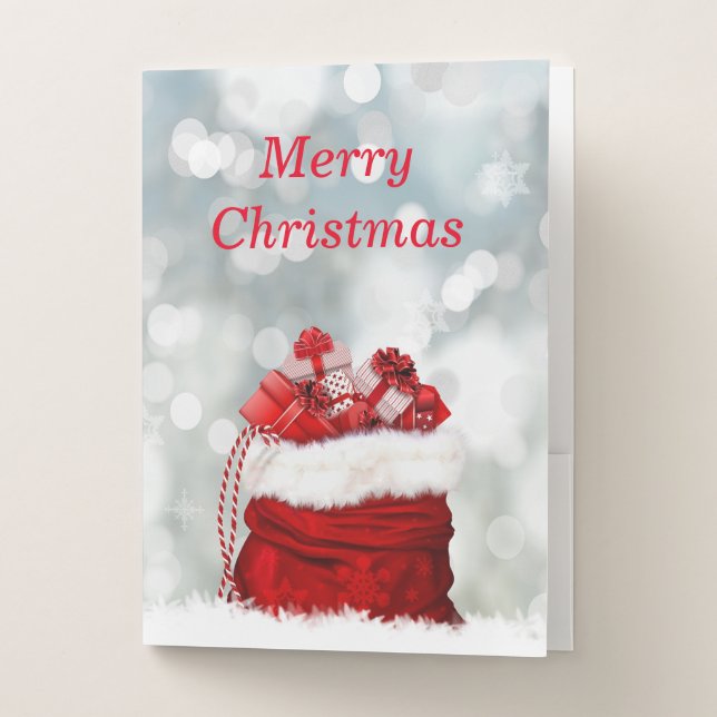 Merry Christmas,Present Pocket Folder (Front)