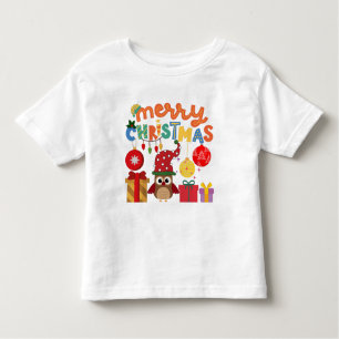 MERRY CHRISTMAS PRESENTS LIGHTS SANTA NEW YEAR EVE TODDLER T-SHIRT