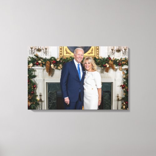Merry Christmas President Joe Biden  1st Lady Canvas Print
