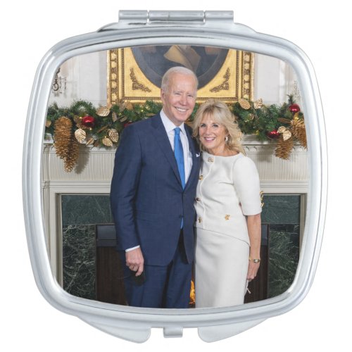 Merry Christmas President Joe Biden  1st Lady Compact Mirror