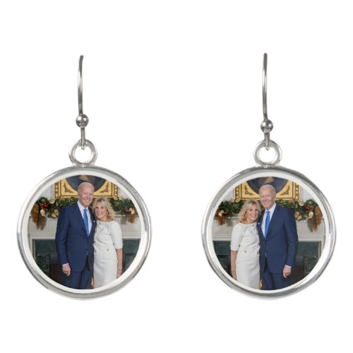 Merry Christmas President Joe Biden  1st Lady Earrings