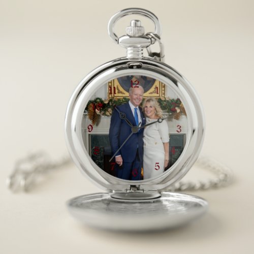 Merry Christmas President Joe Biden  1st Lady Pocket Watch