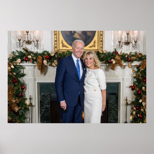 Merry Christmas President Joe Biden  1st Lady Poster