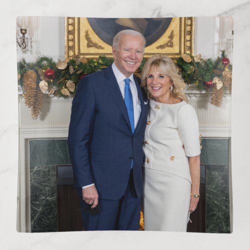 Merry Christmas President Joe Biden  1st Lady Trinket Tray