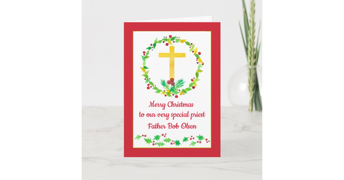 Merry Christmas Priest Card | Zazzle.com