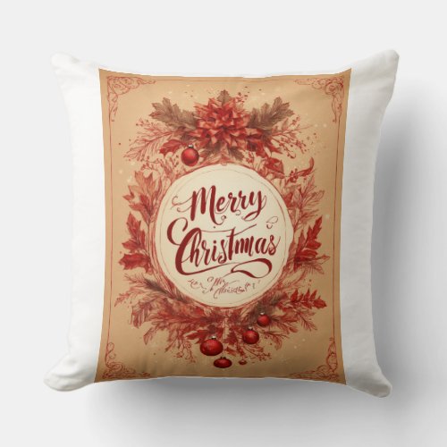 Merry Christmas printed cushion 
