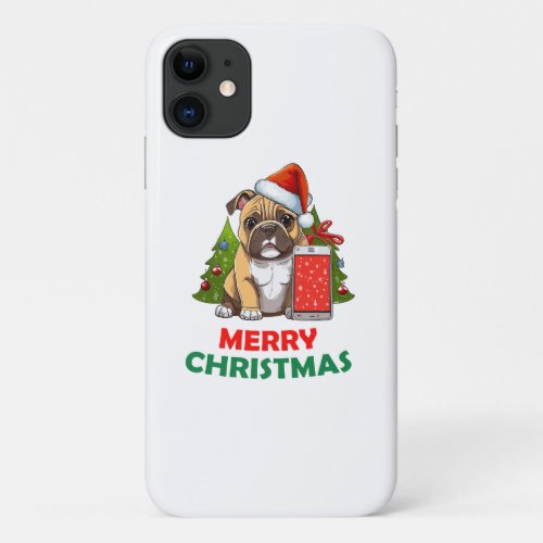 Merry Christmas Pug Dog iPhone 11 Case