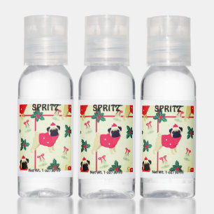 Merry Christmas Pug Hand Sanitizer
