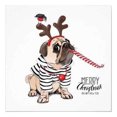 Cute Merry Christmas Pug Pictures