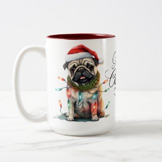 Merry Christmas Pug 