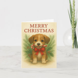 Merry Christmas Puppy Card