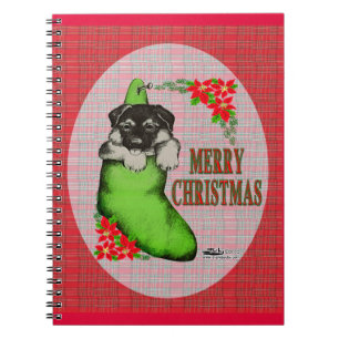 Merry Christmas Puppy Notebook