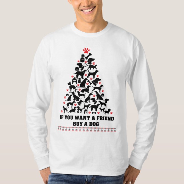 Merry Christmas puppy T-Shirt (Front)