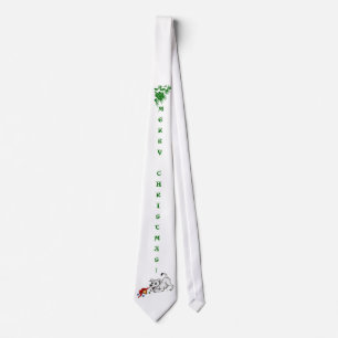 Merry Christmas! Puppy with Bell and Ball Neck Tie