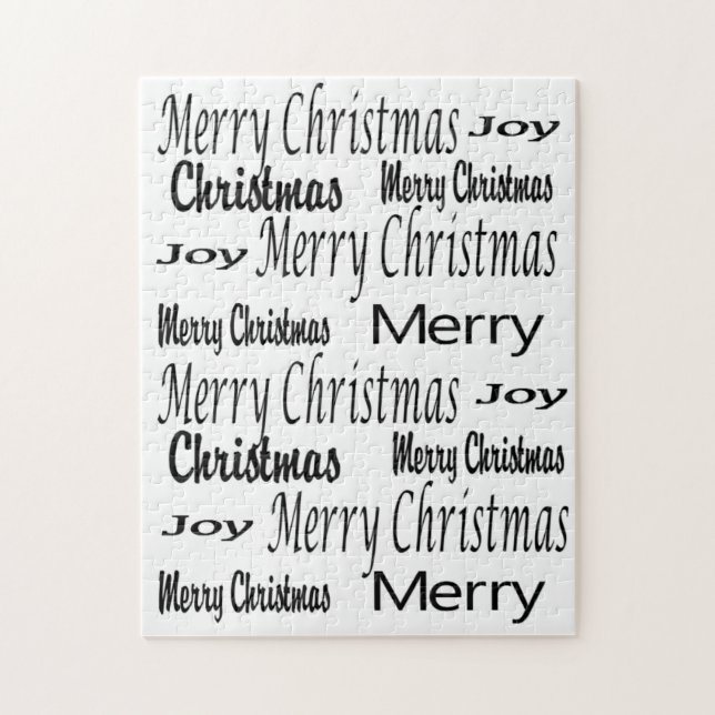 Merry Christmas Puzzle Christmas  (Vertical)