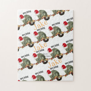 Merry Christmas Puzzle Christmas Opossum