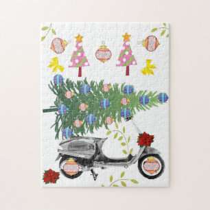 Merry Christmas Puzzle Christmas Retro