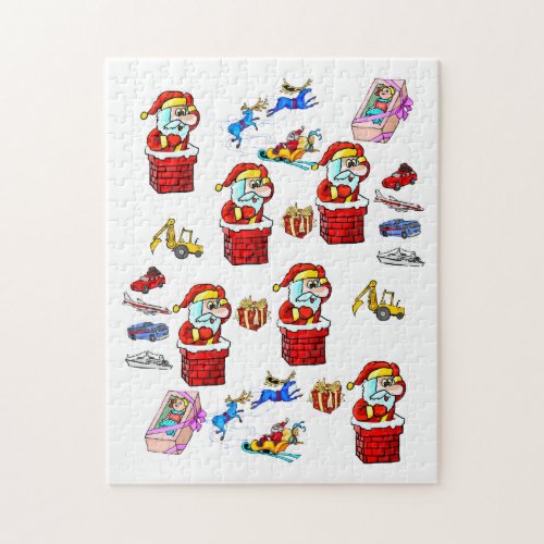 Merry Christmas Puzzle Christmas Santas Toys