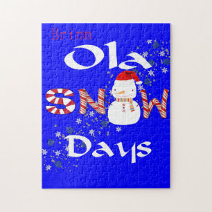 Merry Christmas Puzzle Christmas Snow Days Snowman