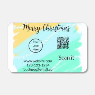 Merry Christmas QR code business yellow green wate Matchboxes