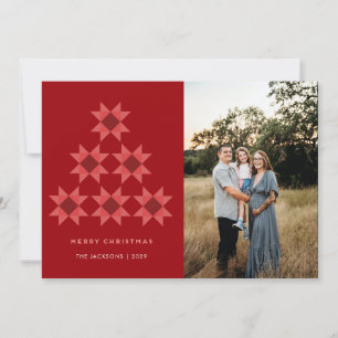 Merry Christmas Quilt star Holiday Design Card