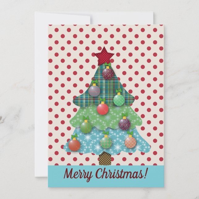 Merry Christmas! Quilt Tree | You Customize Holiday Card (Front)