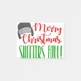 Merry christmas quote shitters full s mens post-it notes
