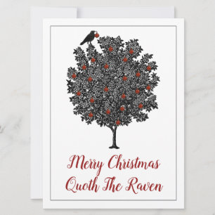 Merry Christmas Quoth The Raven Holiday Card