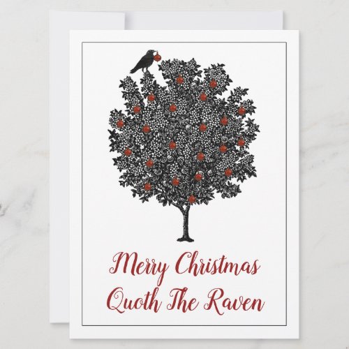 Merry Christmas Quoth The Raven Holiday Card
