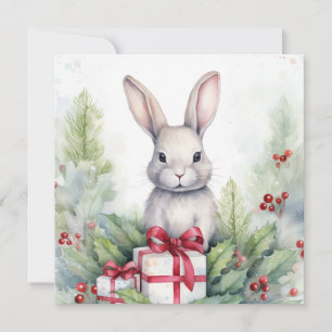 Merry Christmas Rabbit Card
