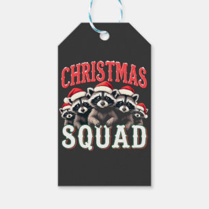 Merry Christmas Raccoon Santa Hat Lovers  Gift Tags