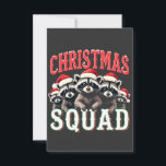 Merry Christmas Raccoon Santa Hat Lovers  Thank You Card<br><div class="desc">christmas raccoon,  santa hat,  christmas tree,  raccoon lovers,  christmas spirit,  holiday cheer,  festive raccoon,  christmas 2024,  raccoon graphic,  animal lovers,  festive design,  santa raccoon,  holiday animals</div>