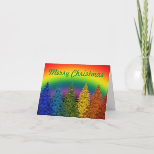 Merry Christmas Rainbow Card