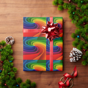 MERRY CHRISTMAS RAINBOW  WRAPPING PAPER